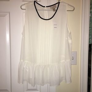 White peplum top